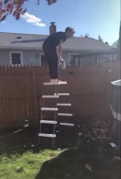 WCGW if you try to jump in the pool using a ladder