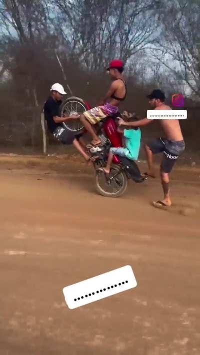 Motorcycle trick doesn't go as planned