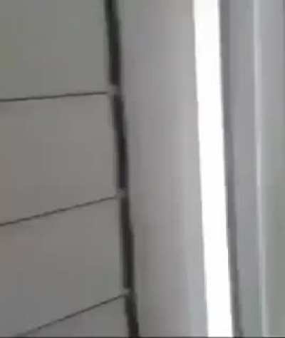 A Palestinian girl was filming and she realized that the attack was on the building she was filming from !!