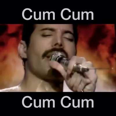 Feddie Mercury naughty word (don&rsquo;t tell dad I posted this)! 🙀🙀🙀💦💦💦