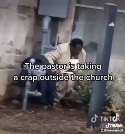 Pastor Caught Taking a Dump Outside Church