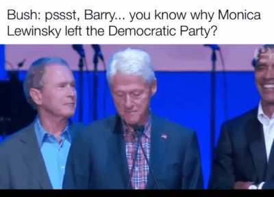 GWB with the 90&rsquo;s zingers