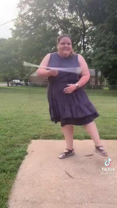 Legally blind young lady got skills
