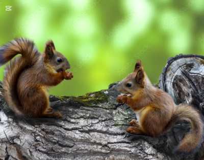 Squirrel asking fellow Squirrel if he needs nuts for the winter ❤️