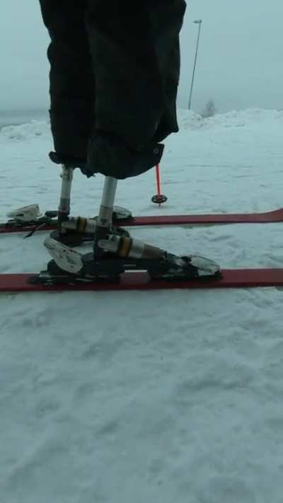 My ski boot prosthetics. Allowing me to experience skiing as I did before.