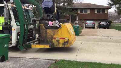 Somebody just wanted to film that garbage truck