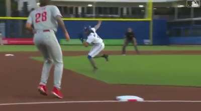 the jays may have literally fallen to the phillies tonight, but at least we get this gem