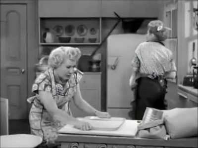 Lucille Ball and Vivian Vance use a little too much yeast when baking a loaf of bread, in a classic 1952 episode of "I Love Lucy"