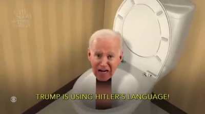 ‪Stephen Colbert&rsquo;s Skibidi Biden segment from his show ‬