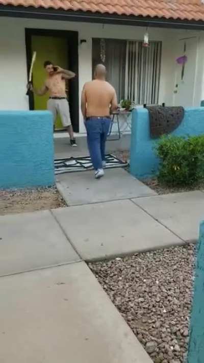Baseball bat to the dome. Dead?