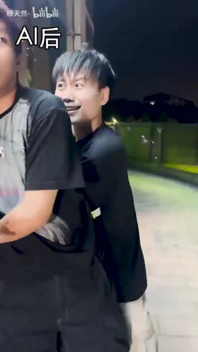 Guys immitating AI videos accurately. The circle is complete