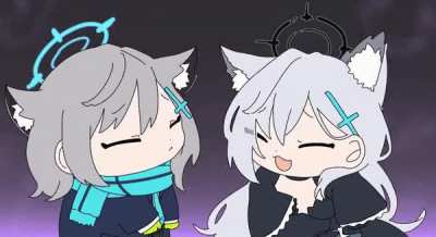 Intense Fight Between Wolves (Shiroko & Shiroko Terror by @tanikomotimoti)