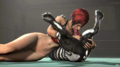 When you can't afford the gym fees and have to take on the guard dog in an "exhibition match." TBH, I can think of worse payment plans. (Azubinode) [Mila] [Dead or Alive]