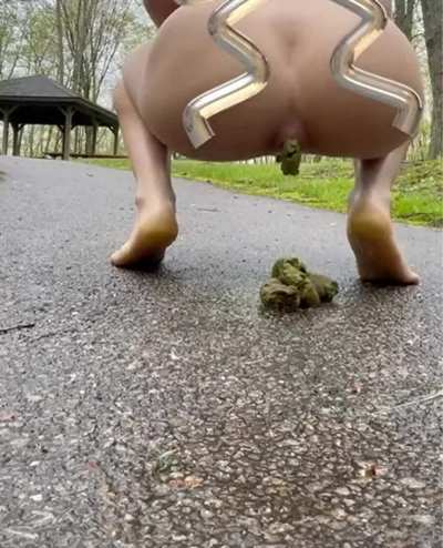 Shitting at the park