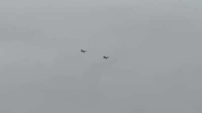 Fighters conducting flight exercises over guyana for the USS George Washington 