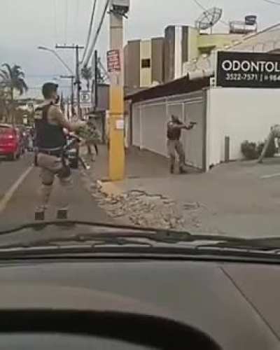 Mall ninja in action
