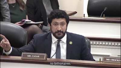 Representative Casar: "Do you know how much money a day Mr. Musk will receive from the federal government for his contracts?" What are your thoughts on this argument?