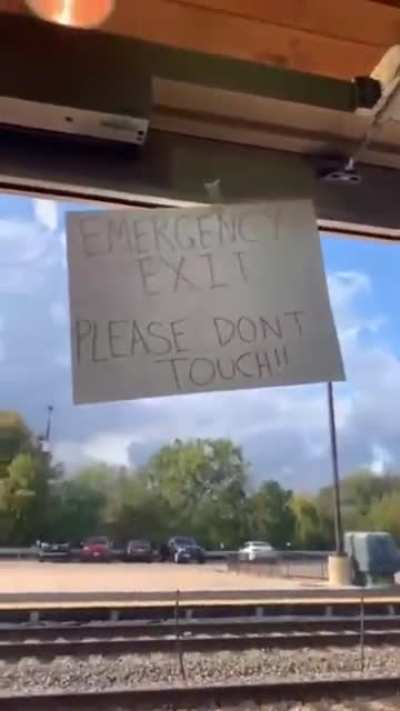 The sign's there for a reason..