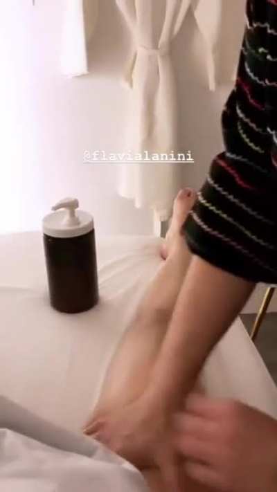 Getting a massage