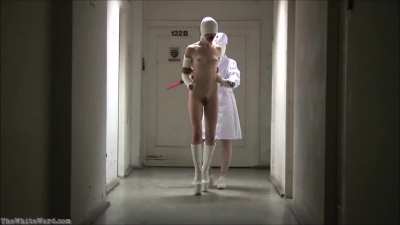 The new patient at the pony asylum is struggling with her new outfit, so a little motivation is required.