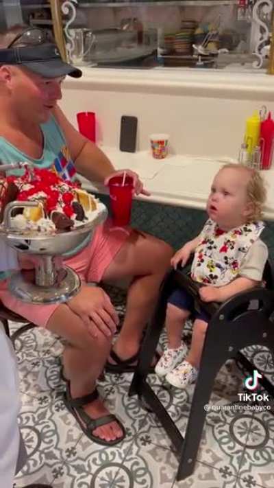 When he sees the sundae&hellip;