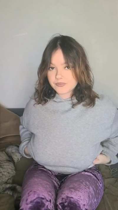 Who volunteers to lick my boobs? (Drop)