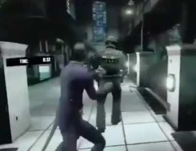 joker kicks a dude in the balls hits the griddy and then dies