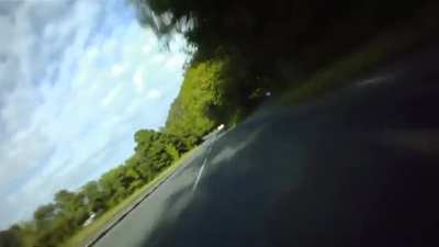 POV of Super Bike racing in The Isle of Man TT , The World&rsquo;s Deadliest Motorcycle Race