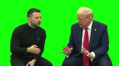 [GREEN SCREEN] Donald Trump and Zelensky Arguing Meme Template