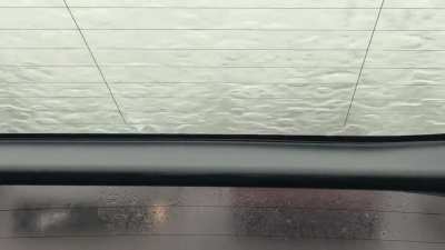 Got trapped in a car waiting the rain out