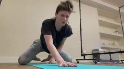 Cute doing "hot yoga" (YT 06/12/21)