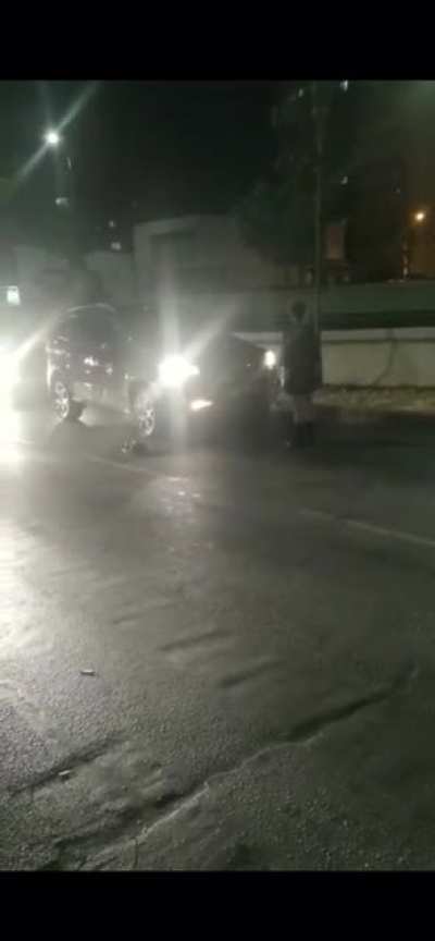 Trying to block a car doesn&rsquo;t go too smoothly