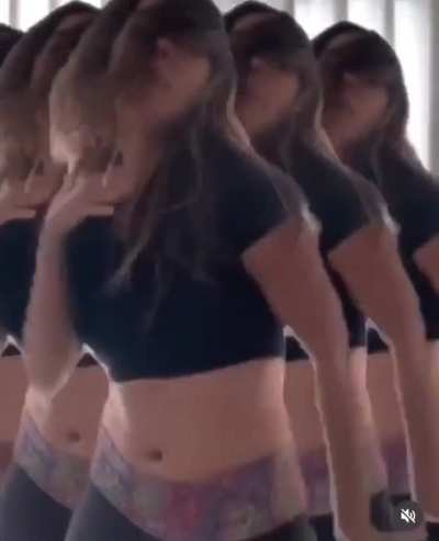 Love her midriff and ass