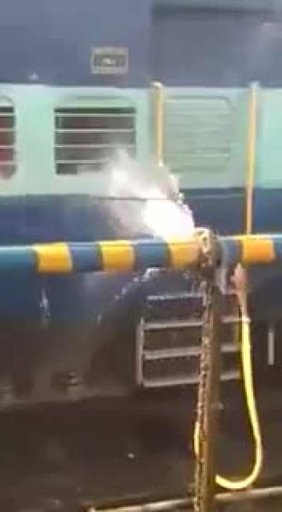 Unchecked railways pipe leak ensures everyone showers before work
