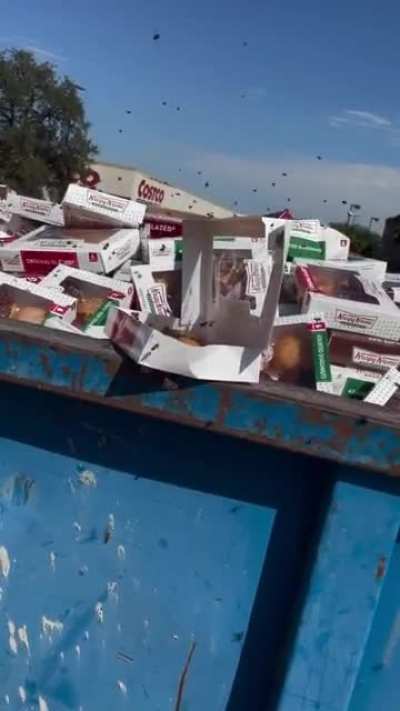 Dumpster full of Krispy Kreme&rsquo;s ~ I had to stop and open boxes for them