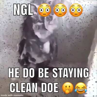 He do be clean doe 😳