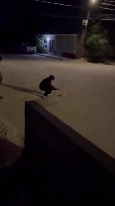 Setting off a firework