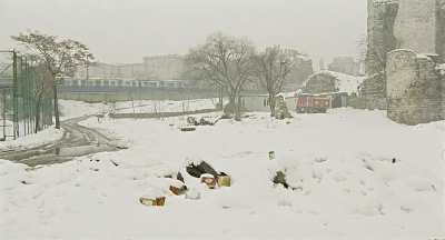 Snowy trainspotting