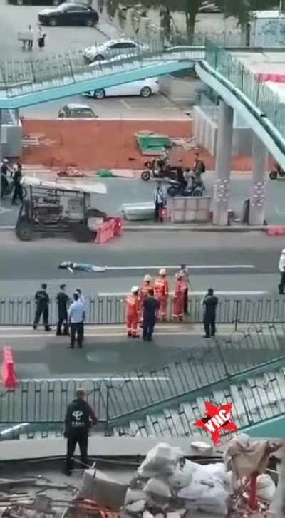 Woman doesn't want to miss the bus.