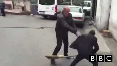 Supervisor tussles with disrespectful worker