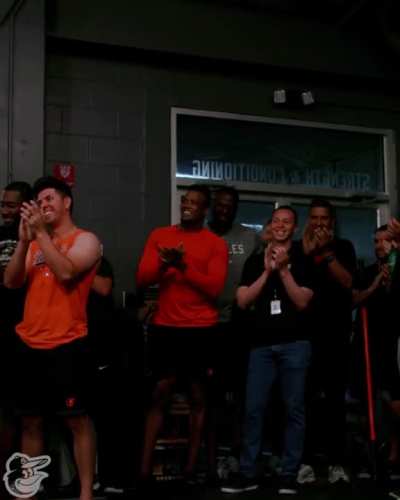 [Highlight] The moment Orioles manager Brandon Hyde notifies four of his players they're all going to the All-Star Game for the first time