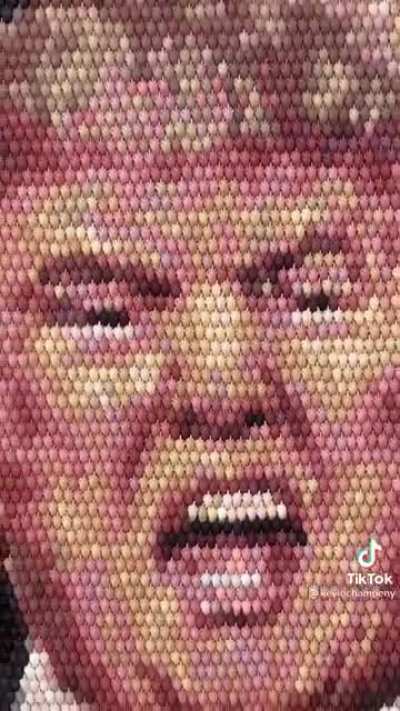 This dude just built trump out of middle finger(I hope this is the right subreddit to post it)