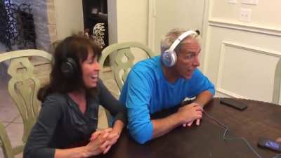 A father's perfect reaction to baby announcement.