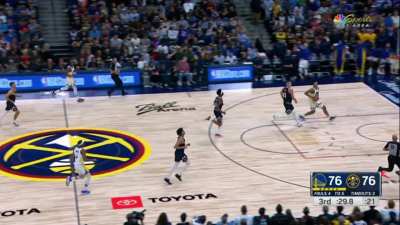[Highlight] Podziemski full court pass to Jackson-Davis to draw the foul and give the Warriors their first lead since 2-0