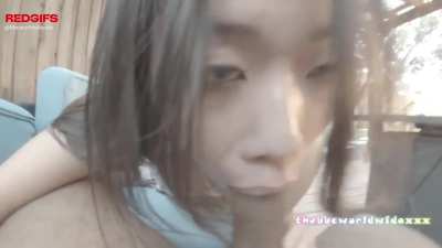 the rush and pleasure of her first black cock + outdoors got this college asian in the world record book of creamy, surprise facial was the only proper way to thank her