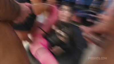 Dalila Dark Gets Pounded By 6 Cocks While Taking Pee &amp;amp; Cum