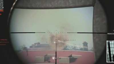This MF hit a man out of the air with a rocket. 😂