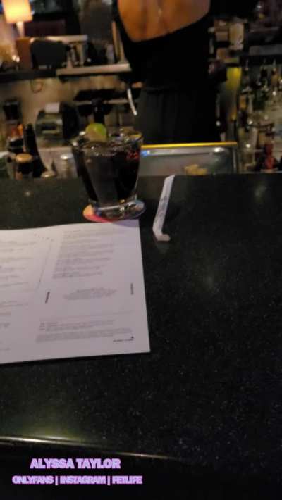 😈Okay, I got caught 😈 The guy across the bar didn't mind so I guess that's a win.