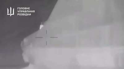 Footage of the attack on the Russian warship Project 22160 "Sergey Kotov" with Ukrainian Magura V5 naval drones.