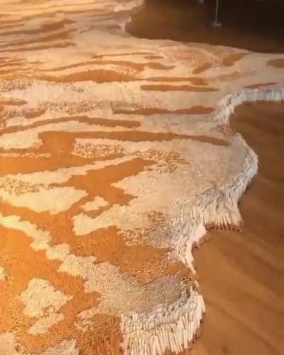 A &lsquo;tiger skin&rsquo; rug made out of over 660,000 cigarettes